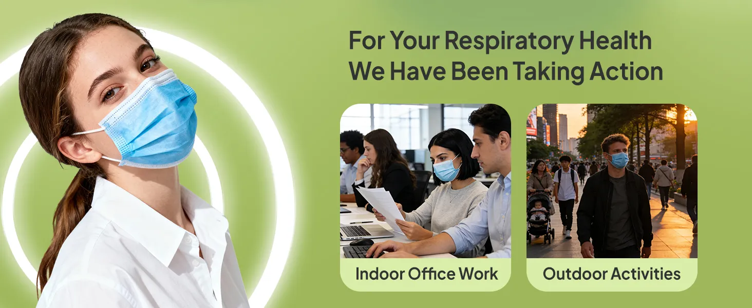 Protective face masks for indoor office work and outdoor activities, respiratory health safety masks